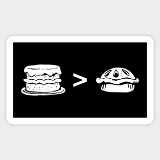 Cake > Pie Sticker